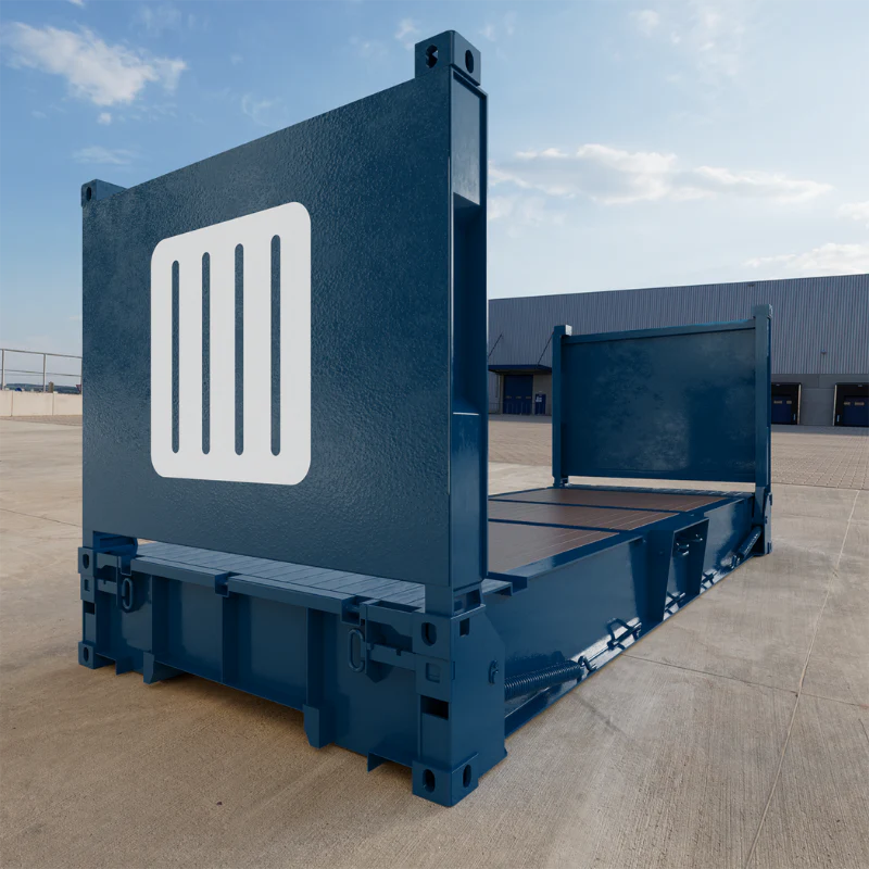 20piedsFlatRack-neuf_2.webp Conteneur 20 Pieds Flat Rack neuf – Image 1