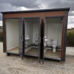 Container Sanitaire Pavillon WC avec Triple Cabine