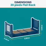 Conteneur 20 Pieds Flat Rack neuf – Image 2