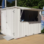 Container bar pliable XL 4 x 2 mètres RAL 9016